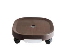 JYARZ Plant Trolley Plant Caddy Plant Cart With Rollers Round Plastic And Water Collection Box For Indoor And Outdoor Use Plant Stand With Wheels(Bruin,30cm)
