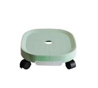 JYARZ Plant Trolley Plant Caddy Plant Cart With Rollers Round Plastic And Water Collection Box For Indoor And Outdoor Use Plant Stand With Wheels(Grün,33cm)