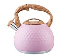 JYARZ Teakettle for Stovetop 3L Stainless Steel Whistling Kettle Kitchen Stovetop Kettle Camping Tea Kettle Teapot For Gas Stove Induction Cooker Restaurant Home (Color : Pink, Size : 20 * 22.8cm)