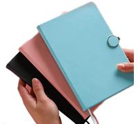 JYARZ Writing Notebook Notepad PU Leather Notebook, Refillable 6 Round Ring Binder Cover For A5 Filler Paper, Journal Personal With Magnetic Buckle Work Journal(3-pack)