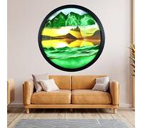 JYBBST 3D Dynamic Sand Art Liquid Motion, Round Glass