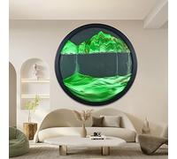 JYBBST 3D Dynamic Sand Art Liquid Motion, Round Glass