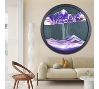 JYBBST 3D Dynamic Sand Art Liquid Motion, Round Glass