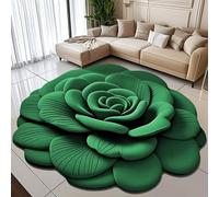 JYBBST Floral Diatomaceous Earth Floor Mat, 3D Flower Design, Soft And Comfortable,Diatomite Bathroom Bath Mat Quick Drying, Quick-Dry Bathroom Rug(E,100 * 100cm)