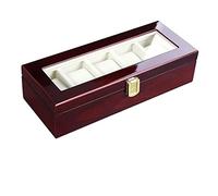 JYBNBBE 10 Slots Watch Boxes Organizer 12 Grids Wood 2 3 5 6 Slot Watches Holder Stand Case Jewelry Display Wooden Storage Gift Box (D 5 slots)