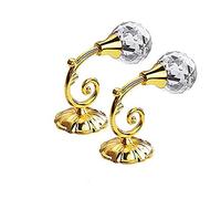 JYBNBBE 2Pc Crystal Curtain Hooks Curtain Buckle Wall Holdbacks Decorative Tiebacks Crystal Ball Hooks Holdback Tassel Wall Tie Hanger,b,B,A
