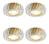 JYBNBBE 4 Pack 3W,5W,7W Brass Led Downlight,Led Crystal Recessed Light,Led Recessed Lighting Kit,Living Room Hallway New Construction Or Remodel Recessed Downlight4000K-5W,4000k-5W