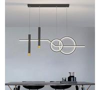 JYBNBBE 42W 3000-6000K Light 90Cm Long Table Chandelier Modern Led Lamp 2 Spotlights Hanging Lamp Simple Suspension Lighting for Living Room Foyer Kitchen Dining Room Bedroom/a/S,A-Tricolor Light