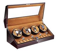 JYBNBBE Automatic Watch Winder 8+12 Leather Storage Watch Winder Box for All Automatic Mechanical Watches with Quiet Motor