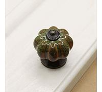JYBNBBE Ceramic Knobs Ceramic Knobs Simple Set of 10 Ceramic Door Knobs Vintage Chic Cupboard Drawer Pull Handles Knobs,Green