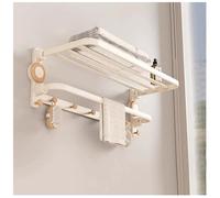 JYBNBBE Double Folding Towel Rack, 90° Adjustable Vacuum Suction Holder, White Aluminum Towel Bar, Sizes L16.5/20.5/24.4/28.3” for Home Bathroom Towel Hanging,8.1x9.4x16.5in