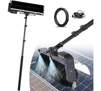 JYBNBBE Electric Solar Panel Cleaning Kit, 25ft Telescopic Water Fed Pole & Roller Brush, PV Panel Wash Machine for Office Buildings & Gardens, Efficient & Easy Use,3.5m/11.4ft