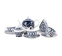 JYBNBBE European-style high-end exotic blue creative British afternoon tea tea set home coffee set wedding gift