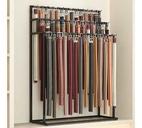 JYBNBBE Floor Mounted Tie Rack Display Stand for MenMultifunctional Scarf Shawl Purse & Umbrella OrganizerIdeal for Retail Clothing Stores & Boutiques,Black-70 cm*40cm*150cm