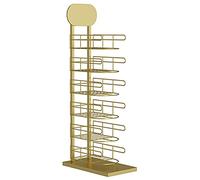 JYBNBBE Freestanding Hat Rack Display Stand - 6 Layer Metal Organizer for Home Cloakroom & Retail Store, Ideal for Helmets & Hats,Gold-6-Tier