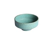 JYBNBBE Fruit Bowl Green Retro Handmade Ceramic Plate Single Home Restaurant Tea Cup Round Steak Plate Rice Salad Bowl Dessert Bowl Serving Bowls,A-One Size