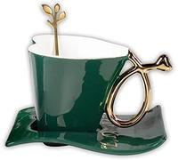 JYBNBBE Large Coffee Mug Household Luxury Coffee Mug with Ear-Hanging Love Ceramic Cup Cup Set Housewarming coffee cup