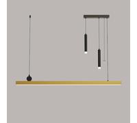 JYBNBBE Light Fixtures, Modern Dimmable Led Lighting for Kitchen Island, Linear Led Chandelier with Spotlights, Adjustable Hanging Led Light for Dining Table/B/120Cm52W,A-120Cm52W