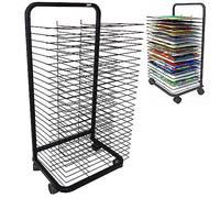 JYBNBBE Mobile Metal Art Storage Rack - Art Drying Rack For Classroom, Floor-standing Art Shelf Rack On Wheels, Functional & Mobile Paint Drying Rack, Metal Power Coated Design A,25floors