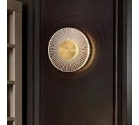 JYBNBBE Modern Round Acrylic Led Wall Light 5W Warm Stripe Shade with Brass Bracket Sconce Interior Decor Fixture Lamp,Chandelier