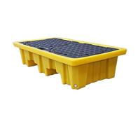 JYBNBBE Modular Spill Containment Platform with Drain Outlet - Leak-Proof Tray for Industrial Use, Paint Bucket Safety, Chemical Spill Control, Heavy-Duty Design,1300x690x300mm