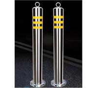 JYBNBBE Reflective Bollards for Driveway Road/Street Caution Cones Security Parking Bollard Post with Expansion Bolts,2pack-60cm/23.6
