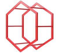 JYBNBBE Rims Tire Rack for Garage, Triangle Hexagon Small Tire Display Rack, Steel Spare Tyre Organizer for Home Garage Shop, Wheel Organizer Holder,Red 1