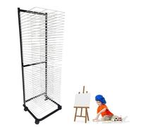 JYBNBBE Steel Drying Painting Racks - Mobile Paint Drying Rack, 40 Removable Shelves, Drawing Drying Rack On Wheels, Space Saving Rack, Stack Rack For Drawings, For Classrooms, Art Studios And Homes