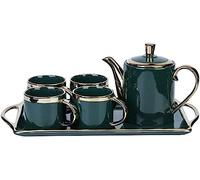 JYBNBBE Tea Set Tea Cups Teapot Set 6pcs Ceramic Coffee Tea Set Nordic Phnom Penh 4 Cup Water Ware Decoration Teacup Set with Tray Home Kitchen Supplies Tea Cup Set Tea Pot Set Coffee Cup Set