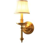 JYBNBBE Wall Light Modern Lamp Matte Warm Antique Polished Brass Fixture with White Cotton Drum Shade Interior Decor Sconce,Chandelier