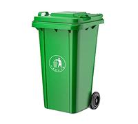 JYBNBBE Waste Container with Lid, Heavy-Duty Outdoor Garbage Can with Handles, Green, Heavy-Duty Construction, Perfect Back Yard, Deck, or Garage Trash Can Dust Bin,240L