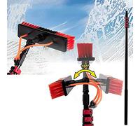 JYBNBBE Water Fed Pole Brush System for Solar Panel Cleaning - 3.6-10.8m Extendable Window Cleaning Tools for Efficient Photovoltaic Panel & Truck Window Maintenance,36FT/10.8M