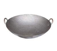 JYBNBBE Woks, Iron Pot Chinese Style Binaural Light Iron Pot Home Restaurant Extra Large Round Bottom Ordinary Iron Pan,B 46cm (D 53cm)
