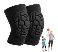 JYBTAA Men/Women Knee Pads for Hiking Running Cycling Climbing, Soft Elastic Work Knee Protector for Fitness Soccer Dirt Bike, Breathable Anti-slip Knee Compression Sleeve for Yoga Tactical, Black L