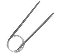 JYC CREATIVE 1 Set of Metal Circular Knitting Needles, Double Pointed Knitting Needles 6mm to 80cm Fixed for Beginners and Professionals, Craft Projects and Textiles, (1 pc, 6 mm)