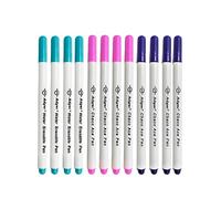 JYC CREATIVE 12 Water Erasable Fabric Markers, Disappearing Ink Fabric Marker Pen, Fabric Marker for Dressmaking, Fabric Soap,