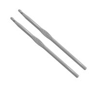 JYC CREATIVE 2 x Metal Crochet Needles Ergonomic Soft for Crafts, Knitting Scarves, Hats, Amigurumis, DIY, Ideal for Any Type of Pattern and Yarn (2 Pcs, 6 mm)