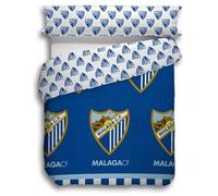 JYC CREATIVE Málaga CF Bedding Set - 3 Piece Bedding Set (Fitted Sheet, Top Sheet and Pillowcase) for 135 cm Bed, Sports Design, Blue and White
