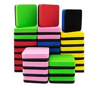 JYCCH 30 Pack Whiteboard Eraser Washable and Reusable Magnetic Whiteboard Eraser for Cleaning Dry Erase Markers 5x5x2cm