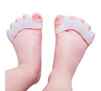JYCCH Children'S Gel Toe Separator And Separator for Separating and Correcting Overlapping Toes (White, 2 Pcs) (White)