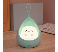 JYCCYIHENG Night Lights For Kids Room, Led Bedside Human Body Induction Light, Cute Cat Cute Rabbit Squishy Silicone Lamps, USB Rechargeable Portable Night Light(Color:Cat-blue)
