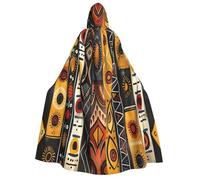 Jyckat African Ethnic Pattern - Cosplay Robe Costume Hooded Cloak, Halloween Cosplay Costume Robe Cloak Cape