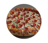 Jyckat Mouse Pad with Non-Slip Rubber Base, 3d Pizza Pepperoni, Mouse Pads for Computers, Laptop, Gaming, Office & Home - 8 x 8 in