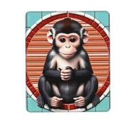 Jyckat Mouse Pad with Non-Slip Rubber Base, The silent monkey, Mouse Pads for Computers, Laptop, Gaming, Office & Home - 8.3 x 10.3 in