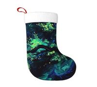 Jyckat Personalized Christmas Stockings - 18 Inches Hanging Stockings, 1 Pack Large Size Stockings for Christmas Tree Family Holiday Decor - Glow in The Dark