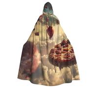 Jyckat Pizza In The Sky - Cosplay Robe Costume Hooded Cloak, Halloween Cosplay Costume Robe Cloak Cape