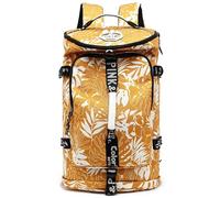 JYColofex gym duffel bag backpack wrestling bag with shoe compartment 4 kinds of back method waterproof sports walking laptop, A-floral Yellow, XL, Travel