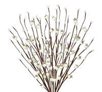 JYCRA 10 PCS Artificial Berry Branches,18 Inch Artificial Pomegranate Branches Feak Pomegranate for Home Wedding Party Decor,White