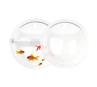 JYCRA 2 PCS Wall Mounted Flower Pot,6 inch Clear Acrylic Globe Flower Vase Wall Hanging Round Fish Bowl for Succulent Plants