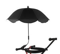 JYCRA 26 Inch Chair Umbrella with Clamp,UV Protection Beach Chair Umbrella,Adjustable Water Proof Sunshade for Stroller Wheelchair(Black)